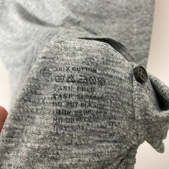 Alex Mill Grey Casual Polo Shirt Short Sleeve Mens XL - Picture 4 of 6